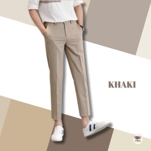 ✅READY STOCK  Men Cropped Pants Business Trousers Formal Regular Fit Long Pants Casual Seluar Panjang Lelaki