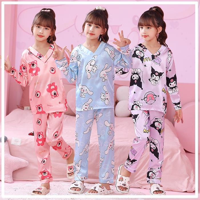 Baby girl best sale silk pajamas