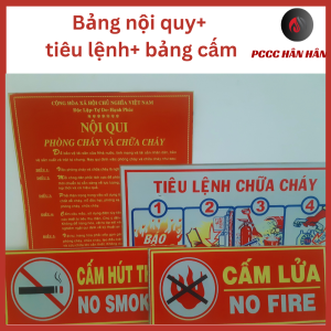 Bảng tiêu lệnh chữa cháy nội quy cấm lửa cấm hút thuốc PCCC