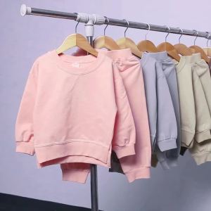 2pcs Kids 1-7Y Boys Girls Clothes Set Toddler Baby Solid Cotton Pullover Sweatshirt + Pants Children Long Sleeve Autumn Outfits2026