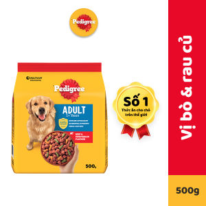 Thức Ăn Cho Chó Lớn PEDIGREE Vị Bò Và Rau Củ - Dinh dưỡng Hoàn Thiện cho một Chú Chó 1+ Tuổi Hạnh Phúc & Khỏe Mạnh