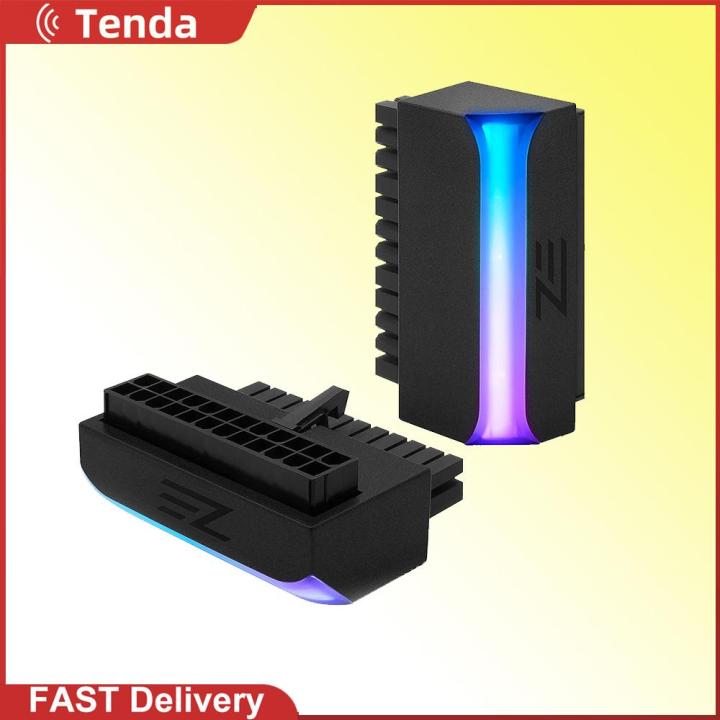 ATX Power Supply 24Pin to 90 Degree Adapter 5V ARGB Mainboard Motherboard Cable Connector