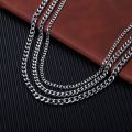 St.kunkka 1 Buah 55cm Kalung Uniseks Sederhana Penggilingan Enam Sisi Baja Tahan Karat Aksesori Fashion untuk Hadiah dan Hadiah Ulang Tahun. 