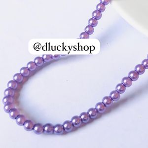 Mutiara sintetis mutsin manik Mute mutiara berat 6 mm renteng