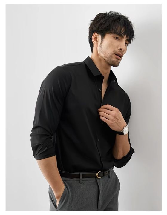 Premium%20Cottom%20Men's%20Long%20Sleeve%20Dress%20Shirt-Classic%20Solid%20Colors,%20Fast%20Shipping,%20Office%20Attire%20-%20Image%204