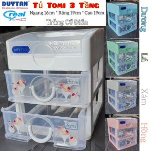 [HCM]Tủ nhựa duy tân TOMI MINI 3 ngăn - Nhiều Màu Xinh