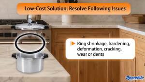 Upgraded for Presto 09936 Pressure Canner Sealing Ring Gasket 0126002 0136102 0136403 0136304 0136001 0216001 etc for Pressure Cooker 4 6 Quart Replace 09904 50295 with 1 Overpressure Plug 1 Pack