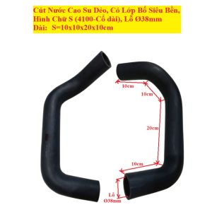 Cút Nước Cao Su Chữ S Mềm Dẻo Có Lớp Bố Siêu Bền Chịu Nhiệt Chịu Lực Rất Tốt Phi Lỗ 38-45-50mm