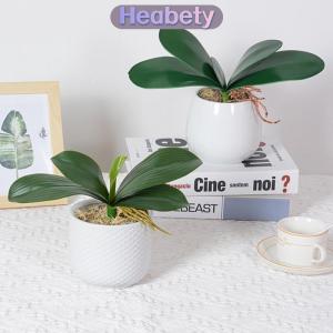 Heabety  Phong Lan Lá Nhân Tạo Phalaenopsis Thân Cây Lá Giả Cymbidium Hoa Lá Màu Xanh Lá Cây Bất Cảm Ứng Cao Su Số Lượng Lớn Trang Trí Nội Thất