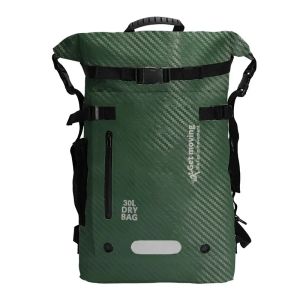 30L PVC Swimming Waterproof Dry Bag Double Straps Rafting Sports Kayaking Canoeing Swimming Bag Travel Kit Backpack Storage Bag