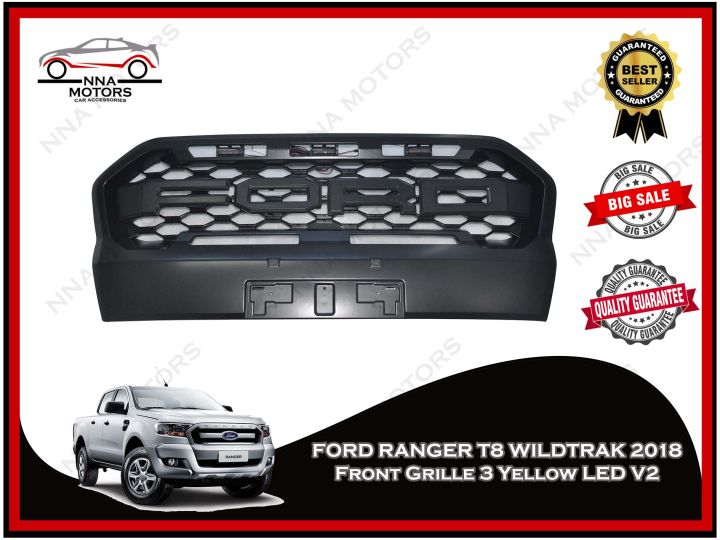 FORD RANGER T8 2018+ WILDTRAK Grille Car Grill Guard All Black | Lazada PH
