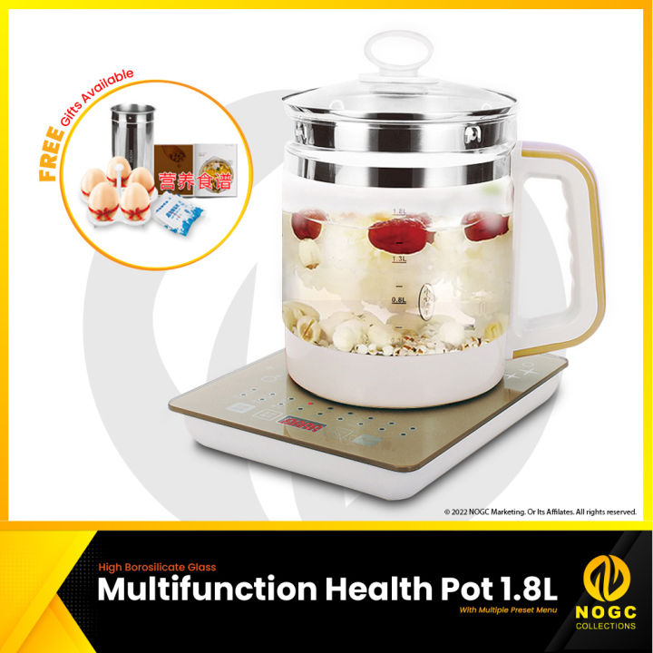 NOGCC NSA016 [MULTIFUNCTIONAL] Glass Electric Kettle Health Pot 1.8L