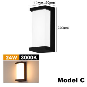 SEEDIQ Led Outdoor Wall Light IP65 Waterproof 24W Porch Garden Lamp Up and Down Lampu Dinding Luar AC90-260V