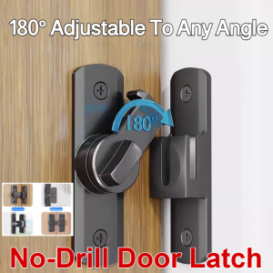 Nopunch Aluminum Alloy Door Lock Buckle Universal Anti-Theft Twist Lock for Sliding Doors Windows Cabinets