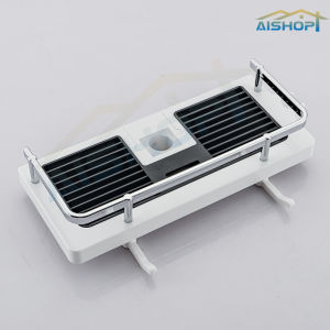 [SG Seller]Adjustable No Drilling Shower Pole Shelves Storage Rack/Rectangle Showerhead Holder/Bathroom Organizer