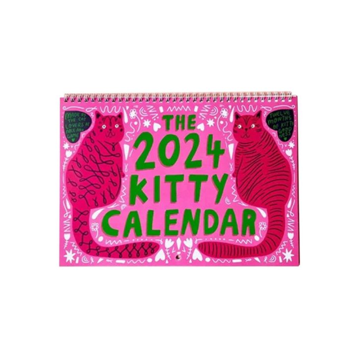 (CFQD) 2024 Kitty Calendar Calendar 2024 Monthly Wall Calender Kitty ...