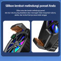 【New Upgrade】NETPAC Wireless Funcooler X112 Fan Cooler Built-in 500mAh Battery Radiator RGB Original. 