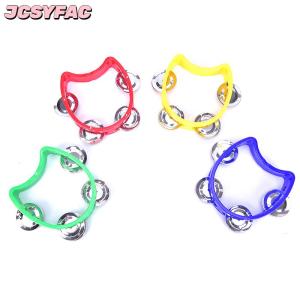 JCSYFAC Cầm tay Tambourine kim loại chuông nhựa Bộ gõ cho KTV bên Kid trò chơi đồ chơi