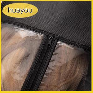 huayou Long Hair Extensions Storage Bag Non-Woven Dust Proof Wigs Carrier Bags With Hook For Home Organizer Wig Packing Bag