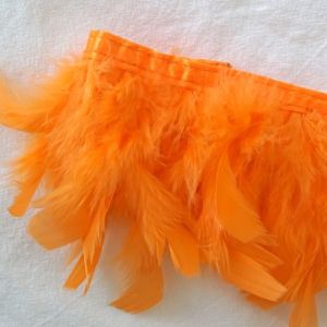 LUCHY WATCHES Dense Texture Feather Flake Trim Fluffy Fringe Design Turkey Feather Material Feather Fringe Ribbon DIY 1 Meter Length Fluffy Feather Trim Dance Costume