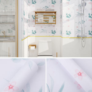 Waterproof Wallpaper for Bathroom Thickened Self adhesive Anti-fouling Kitchen Bedroom Wall Decor Sticker