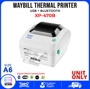 XP-470B Waybill Printer USB/Bluetooth Thermal Printer A6 Size Auto-Peel with 600pcs Waybill Sticker for Labeling Barcode