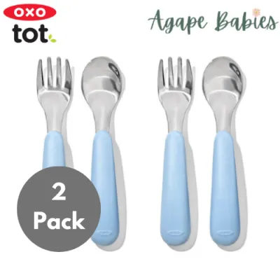 [2 Pack] OXO TOT Fork & Spoon Set