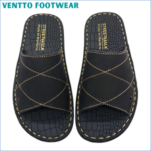 Ventto Footwear Marikina Made Leather Sandals for Men Slip On Flat Leather Slippers for Men & Marikina Slippers for Men Classic Slip On Leather Beach Sandals for Men Sale & Indoor House Slippers & Beach Sandals for Adult Men Sale Original (Code: VER-01)