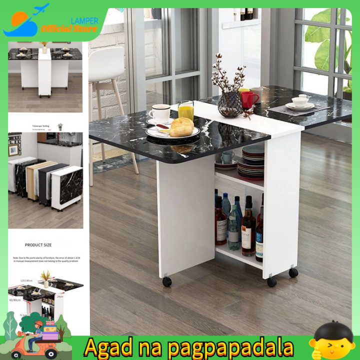 LAMPER Folding table household small rectangular simple and easy to