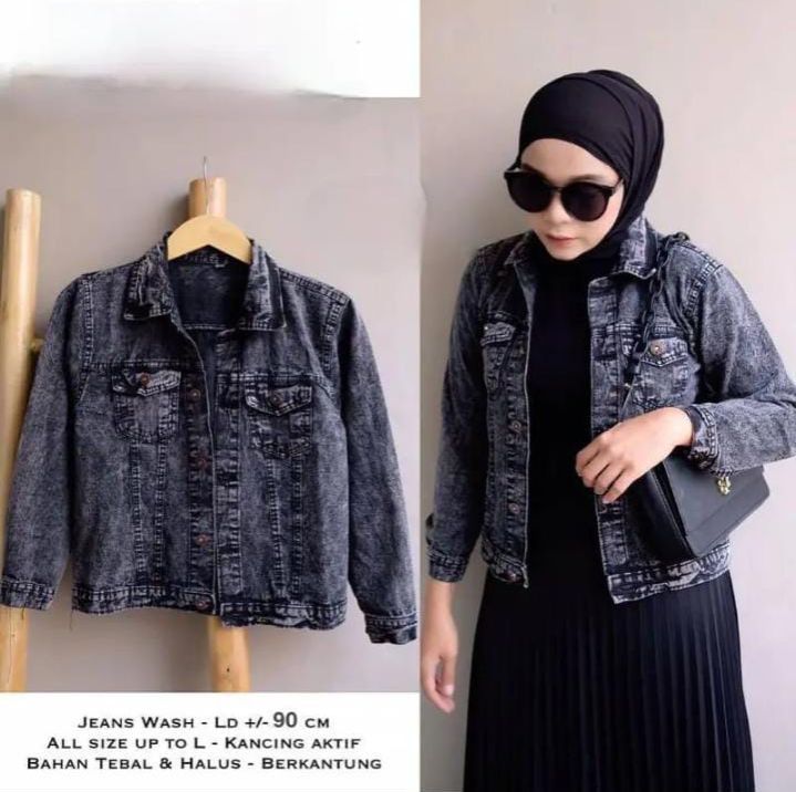 Jaket Jeans Wanita Denim Korean Style Lazada Indonesia