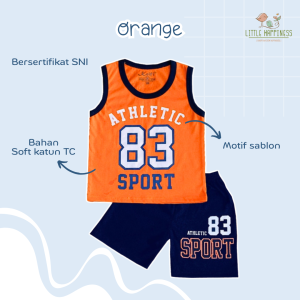 SETELAN SINGLET BAJU ANAK COWOK 1-8 TAHUN "SPORT SERIES" / SETELAN BAJU ANAK KELFI
