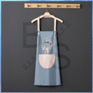 Good Quality Rabbit Waterproof Kitchen Apron With Big Pocket Chef BBQ Cooking Baking