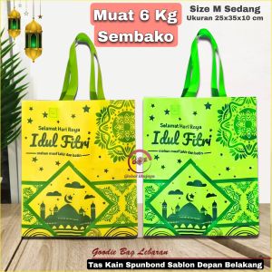 Goodie Bag Tas Kain Spunbond Selamat Hari Raya Lebaran Idul Fitri Jumbo Besar Sedang Hampers Totebag