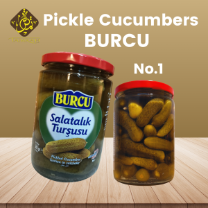 Burcu Pickle Cucumbers / Jeruk Mentimun / Pickle Cucumbers / High Quality /  Net Weight 580gm / Pickle / Food /