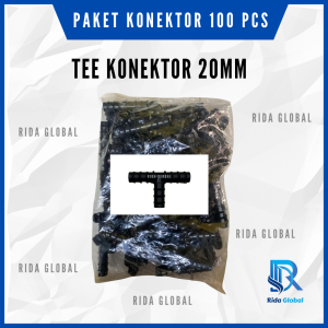 PAKET KONEKTOR 100 PCS - Sambungan Selang Aerator Uniring Konektor Tee Reducer 20mm
