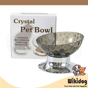 Colorful Transparent Pet Cat Bowl Pet Feeder Water Anti slip Pet Neck Protection