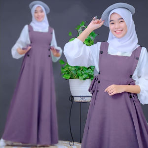 Baju Gamis Anak Remaja Perempuan Usia 11-18 Tahun Gaun Musllim simpel Polos