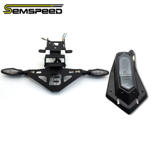 SEMSPEED Motorcycle Rear License Plate Fender Tail Tidy Bracket Signal Light Assembly Taillight Holder For CFMOTO 675SR 675NK 2024-2025