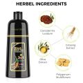 Instant Black Hair Dye Shampoo for Women Man Hair Color Shampoo for Gray Hair - 100% Gray Coverage - Natural Plant Hair Dye 3 in 1, 16.9Fl OZ. 
