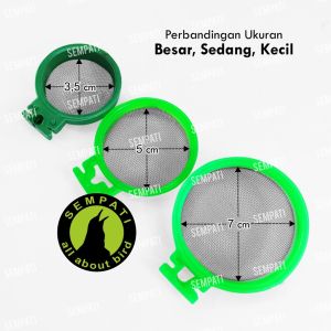 SEMPATI Cepuk Wadah Pakan Kroto Burung Cepuk Kroto Stainless Elitesong Cepuk Tempat Kroto Cangkir Makan Burung Murai Kacer Anis Jalak Dll CPKKRES