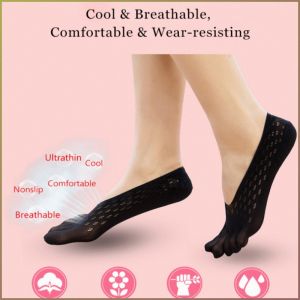 ถุงเท้าโยคะฤดูร้อน การป้องกันโรคเท้าของนักกีฬา ถุงเท้าซ่อน กำมะหยี่ ไม่ติดขัด ปลอบโยน เหมาะกับประเภทรองเท้า