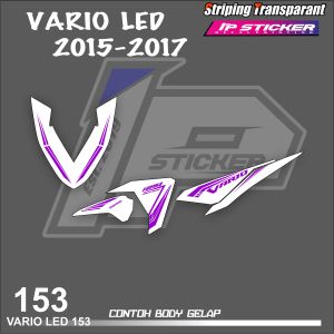 VARIO 125/150 LED 2015-2017 (COD) STIKER STRIPING MOTOR HONDA VARIO LED - STIKER LIST GRAFIK SIMPLE WARNA VARIASI DESAIN RACING HOLOGRAM DAN TRANSPARAN BISA COD KODE 153