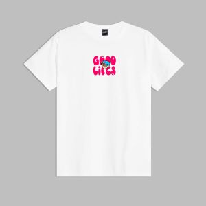 Stalker - Tshirt Basic Kaos Distro Good Live Putih combed 24S (Bisa Bayar Ditempat)