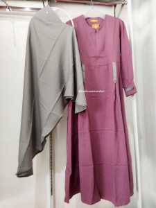 SARIMBIT BAJU COUPLE NIBRAS NS 69 069 BIRU NIAGARA PLUM SET HIJAB