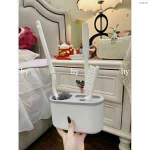 combo 3 cọ vệ sinh toilet kèm khay đựng bàn chải chà rửa đa