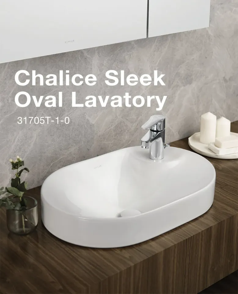 KOHLER Chalice Sleek Vessel Oval Countertop-Mounted Vessel