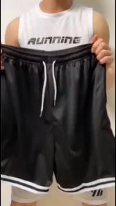 American basketball pants 3x3 Sports Lakers four points but knee training shorts quick dry pants five points loose mens