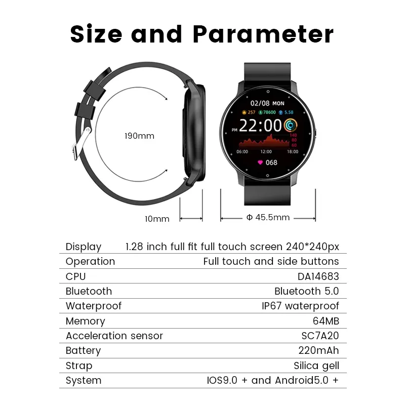 Smartwatch best sale v11 características