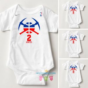 Baby Monthly Onesies - Basketball Jersey -  DnvrNggets