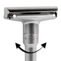 QSHAVE Pisau Cukur Keselamatan Klasik Dua Tepi Boleh Laras (1 Pisau Cukur & 5 pcs Bilah Bersalut Titanium). 